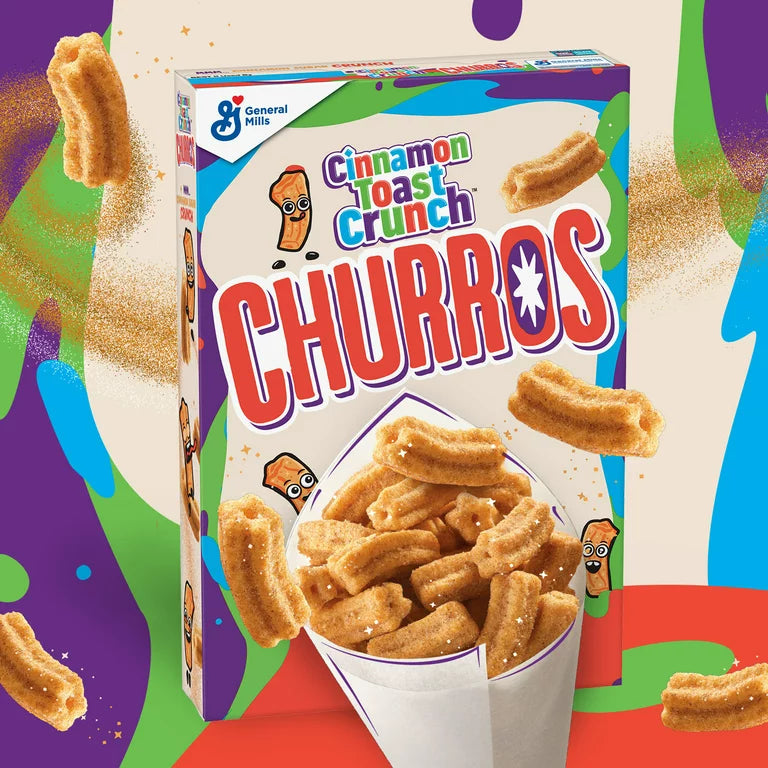 Original Cinnamon Toast Crunch churros Breakfast Cereal, 11.9 OZ Cereal Box