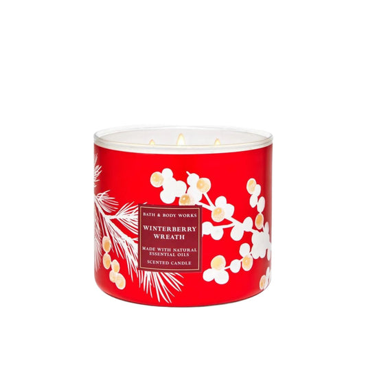 Bath & Body works Winterberry Wreath 3 wick candle