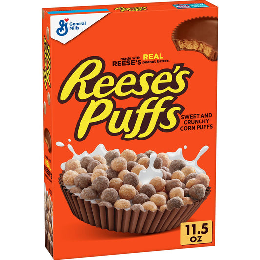 Reese's puffs sweet and crunchy corn puffs 11.5oz