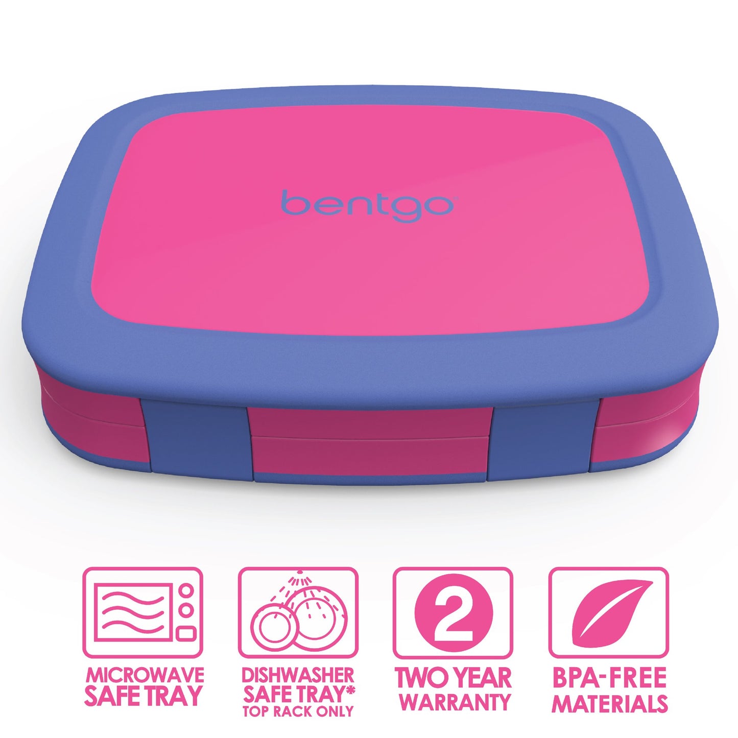 Bentgo Kids Brights Leak Proof, 5-Compartment Bento Style Kids Lunch Box,for Ages 3 to 7