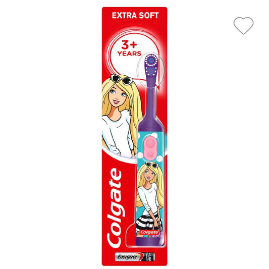 Colgate Kids Barbie Extra Soft Battery Toothbrush, 3+ Years