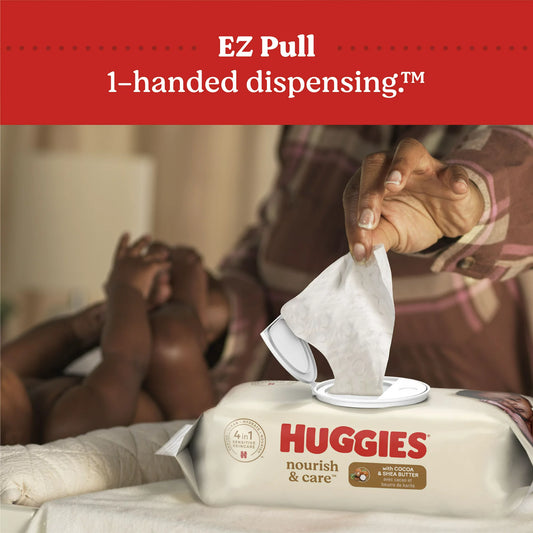 Huggies Nourish & Care Scented Baby Wipes 56ct