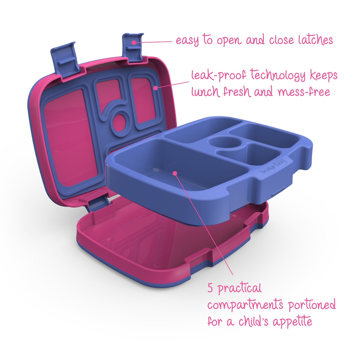 Bentgo Kids Brights Leak Proof, 5-Compartment Bento Style Kids Lunch Box,for Ages 3 to 7